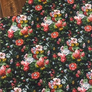 Ralph Lauren Isadora Cossette Floral Sheets TWIN Flat Black never used.